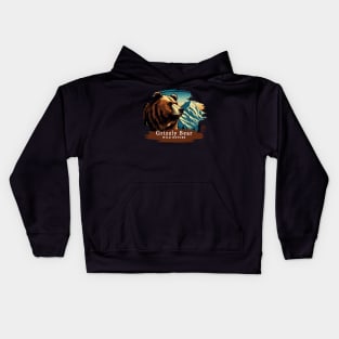 Grizzly Bear - WILD NATURE - GRIZZLY -7 Kids Hoodie